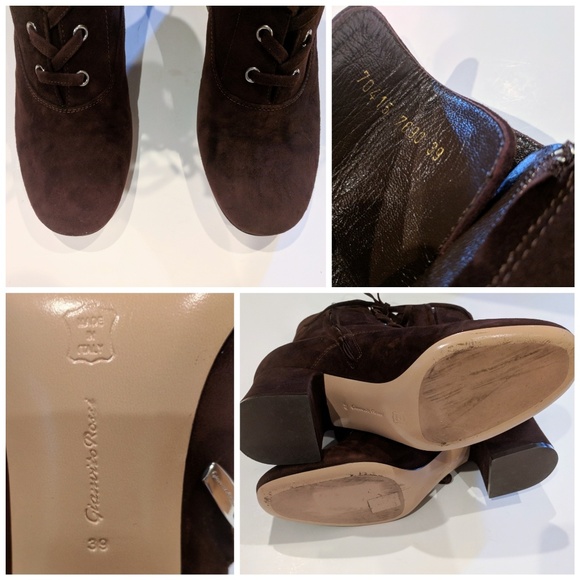 Gianvito Rossi🎀Mackay🎀Suede Lace Up Ankle Boots - Picture 5 of 8